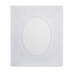 Grande silenzio bianco 2025, opera d'arte contemporanea, tecnica mista su carta e tela con texture materica e grande ovale bianco centrale, realizzata dall'artista Giovanni Fava.